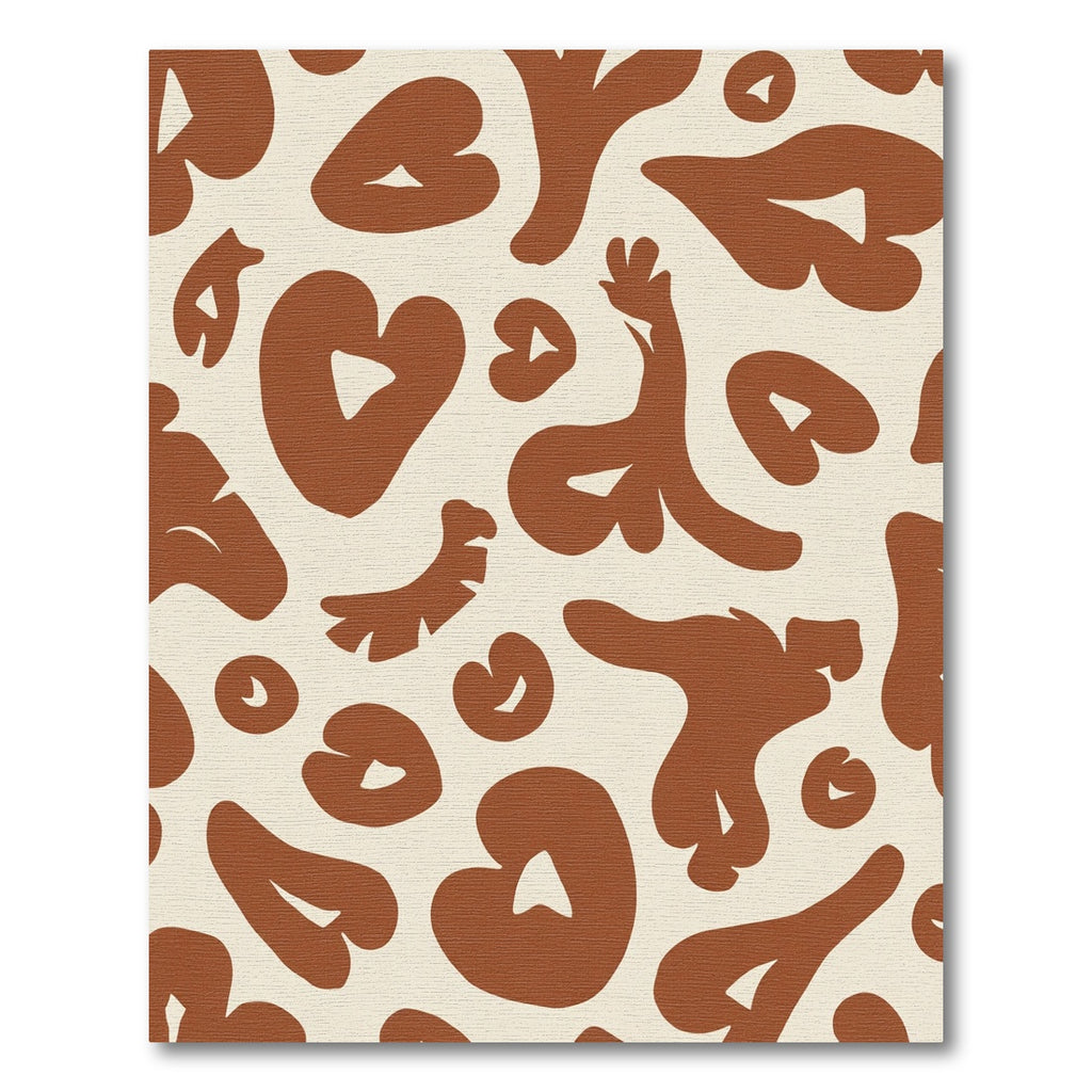Terracotta Abstract Organic Shapes Rug