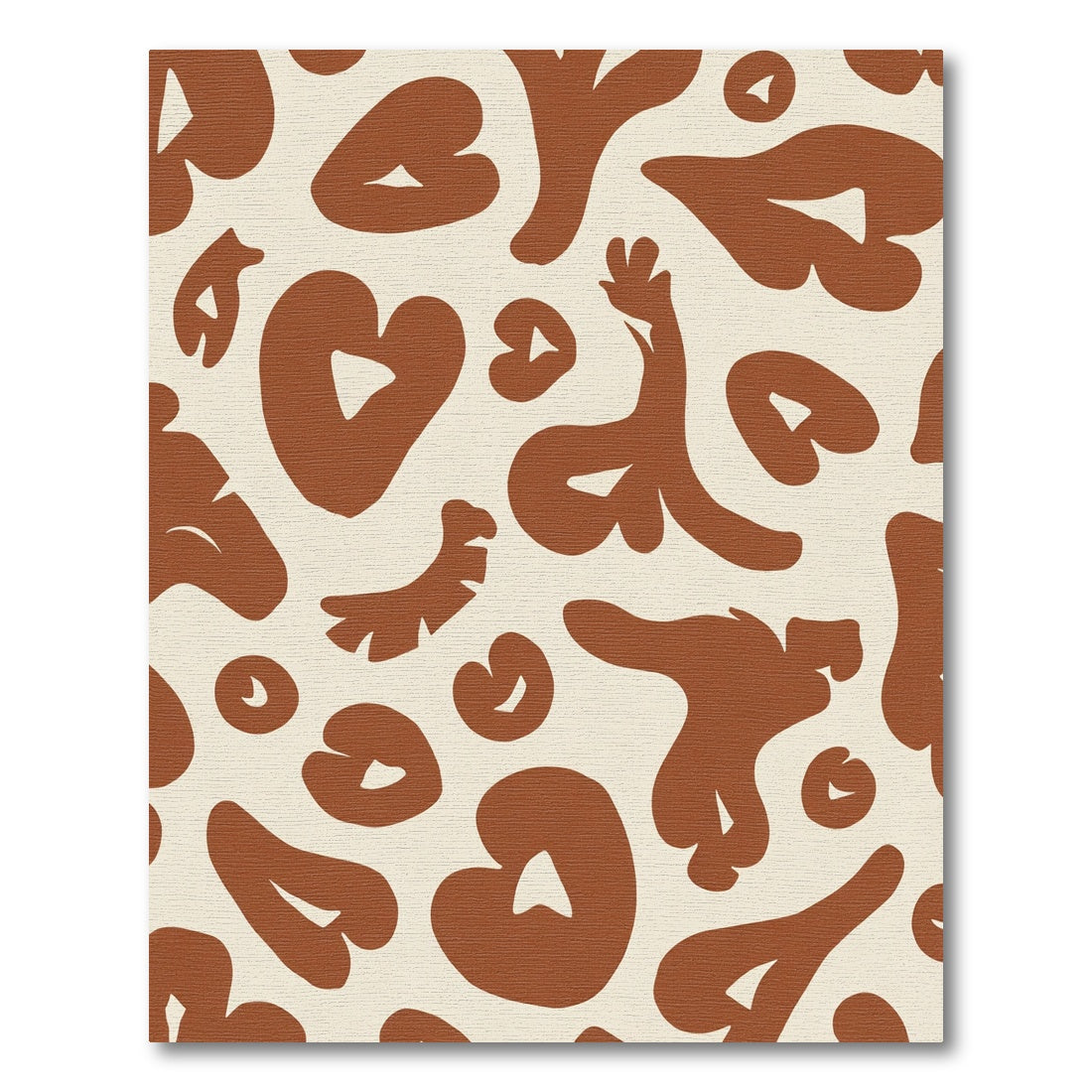 Terracotta Abstract Organic Shapes Rug