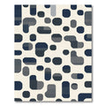 Abstract Navy Gray Rounded Shapes Rug