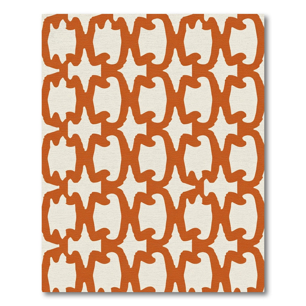 Rust Chain Link Collage Rug