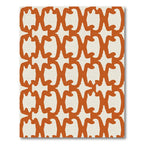 Rust Chain Link Collage Rug