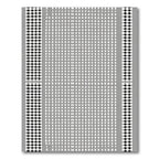 Gray White Dotted Checkerboard Border Rug