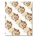 Brown Outline Fruit Diagonal Rug