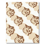 Brown Outline Fruit Diagonal Rug