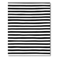Hand Drawn Bold Black White Lines Rug