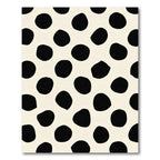 Black And Cream Polka Dot Ovals Rug