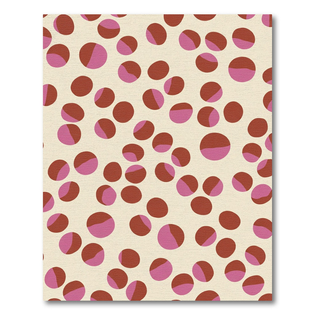 Red Pink Two Tone Circles Rug