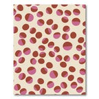 Red Pink Two Tone Circles Rug