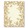Golden Floral Vine Border Rug