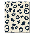 Navy Amoeba Blossom Whimsical Arrangement Rug