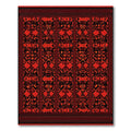 Bold Crimson Geometric Vertical Stripe Rug