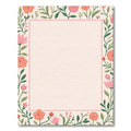 Coral Pink Floral Border Rug