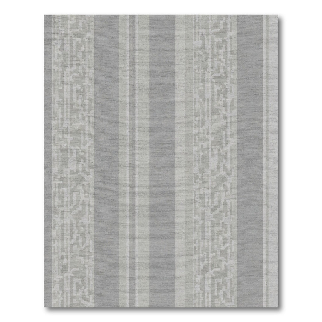 Subtle Gray Vertical Bar Abstract Rug