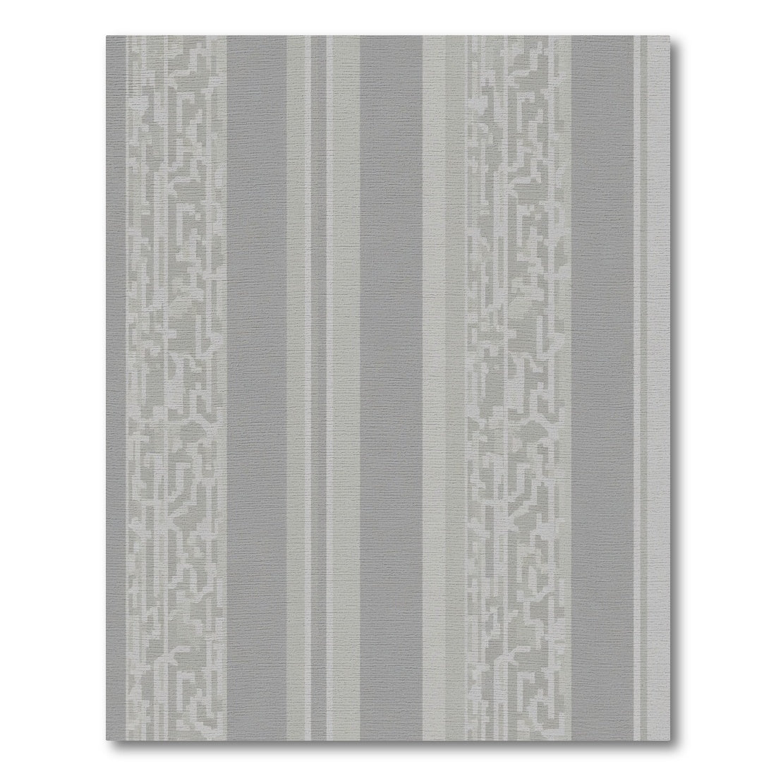 Subtle Gray Vertical Bar Abstract Rug