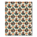Retro Brown Green Amber Abstract Collage Rug