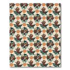 Retro Brown Green Amber Abstract Collage Rug