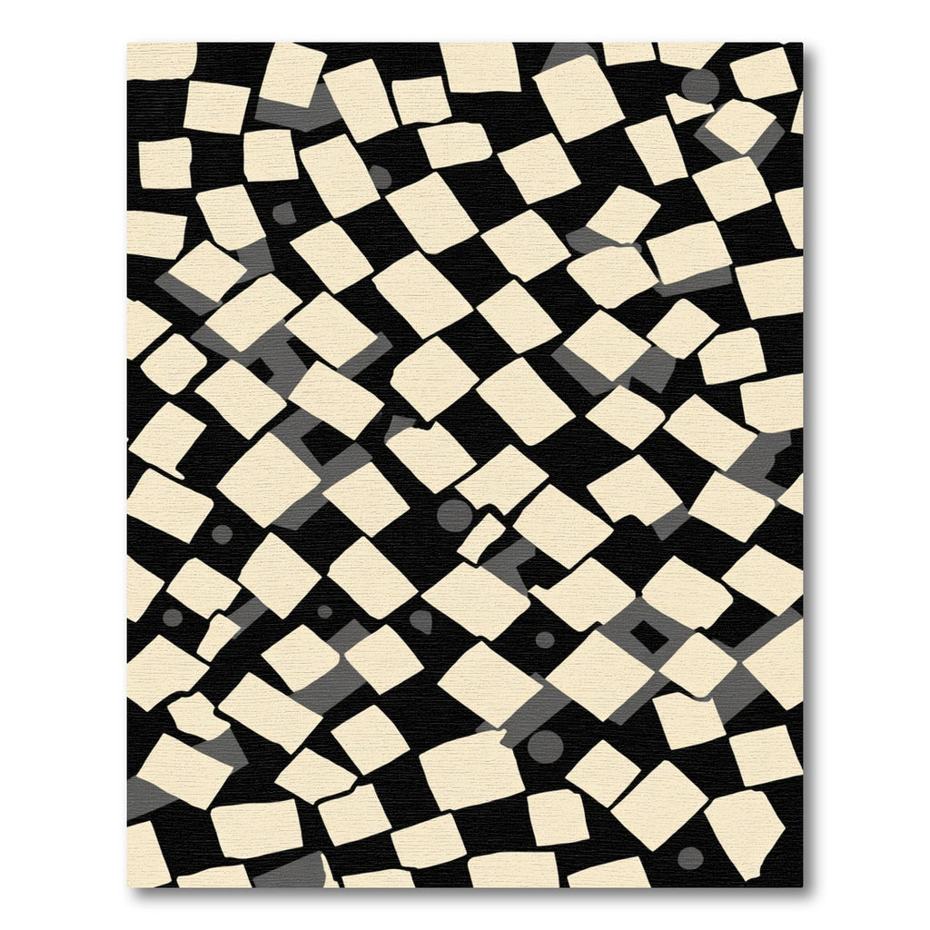 Cream Off-White Scattered Squares Rug