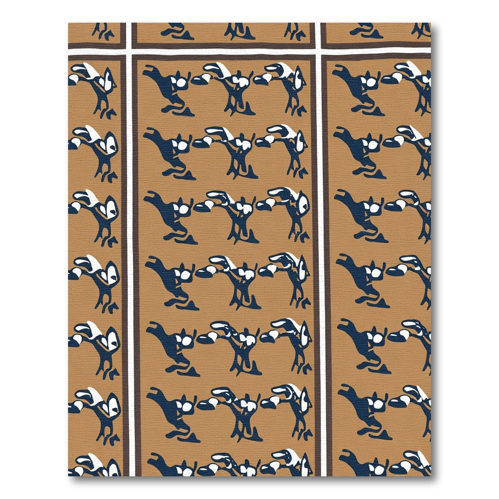 Brown Indigo Bird Animal Repeating Rug