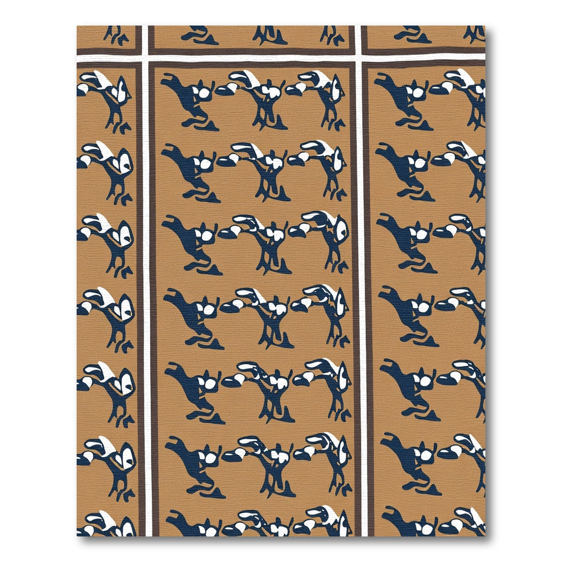 Brown Indigo Bird Animal Repeating Rug