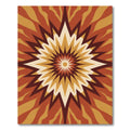 Retro Burst Sunburst Earthy Medallion Rug