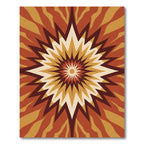 Retro Burst Sunburst Earthy Medallion Rug