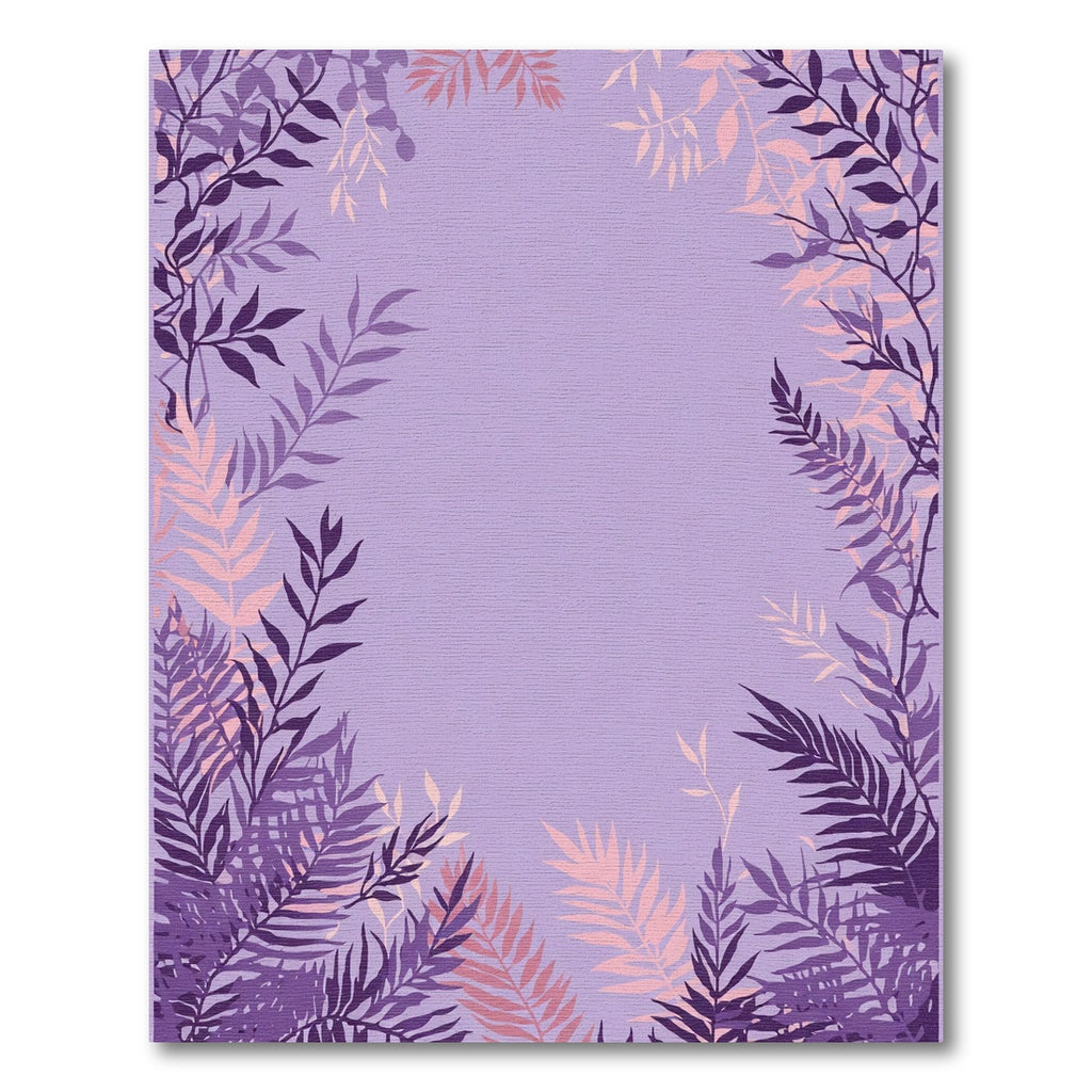 Purple Floral Branches Garden Rug