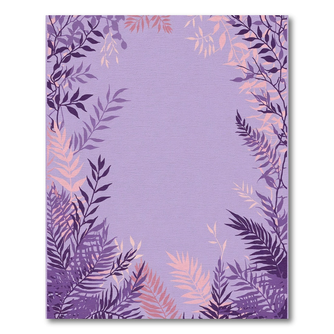 Purple Floral Branches Garden Rug