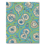 Whimsical Blue and Green Organic Floral Rug