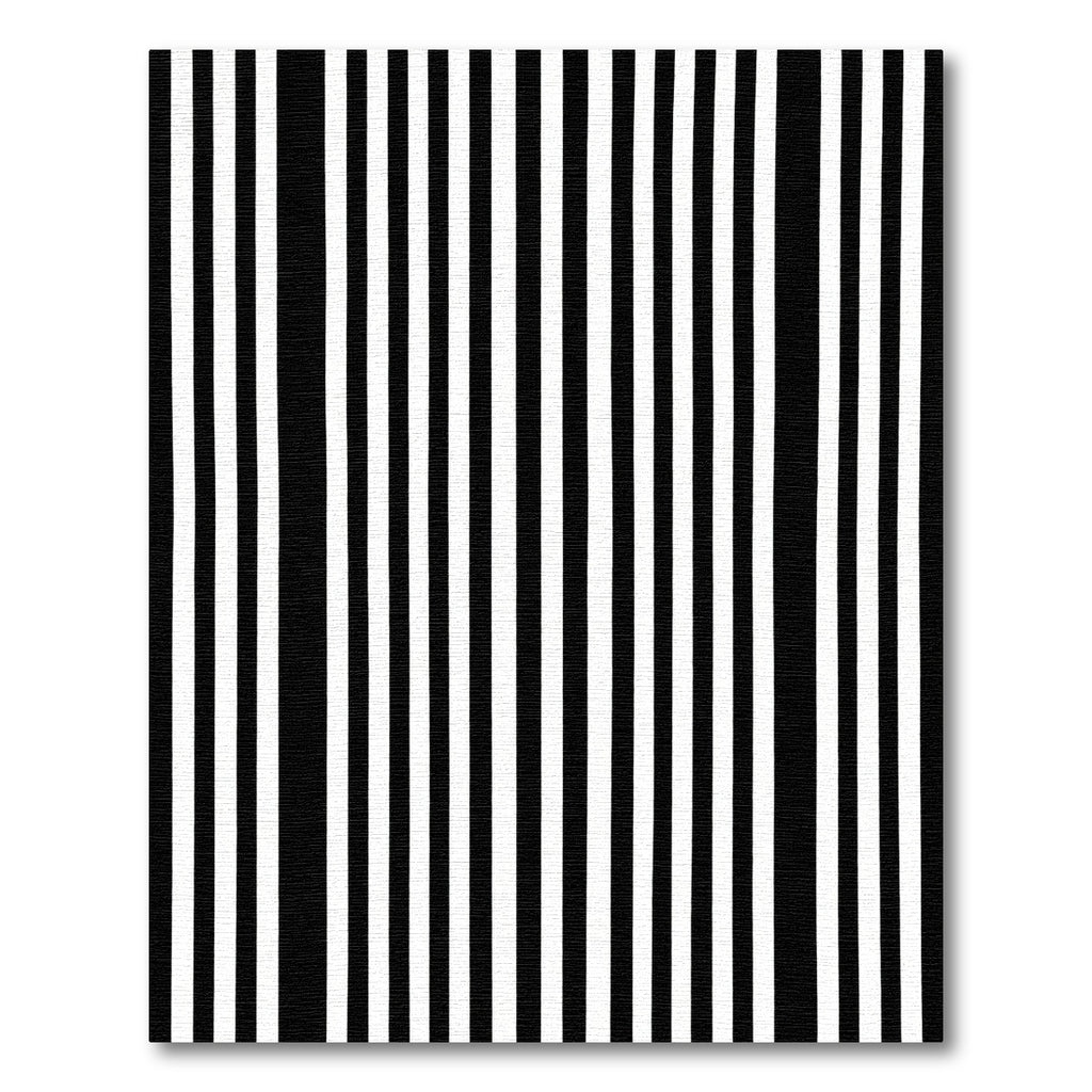 Alternating Black White Linear Texture Rug