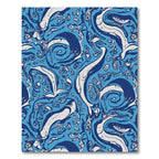 Deep Blue Marine Whirlpool Flow Rug