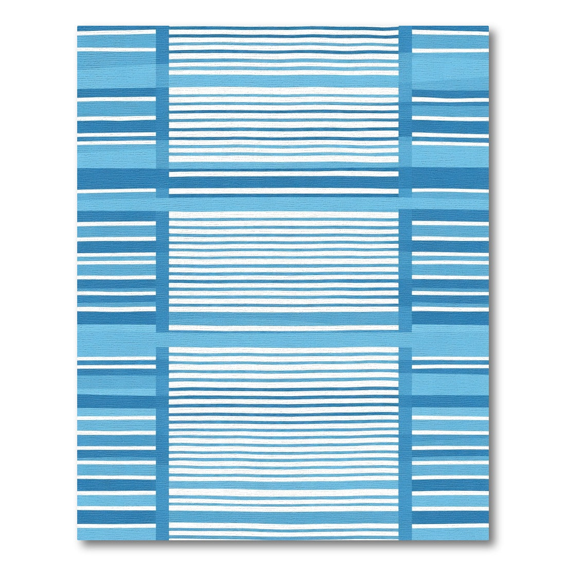 Blue Beach Towel Striped Rug