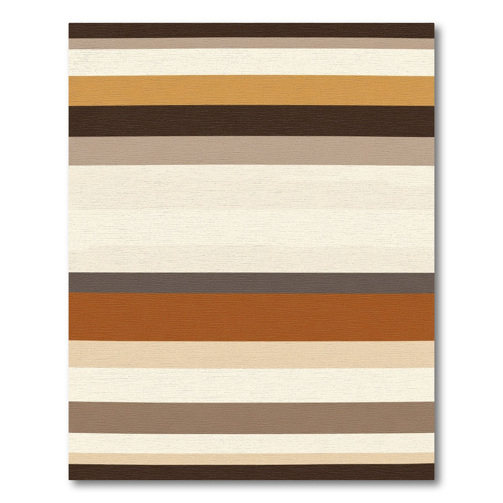 Earthy Toned Horizontal Striped Rug