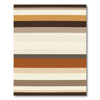 Earthy Toned Horizontal Striped Rug