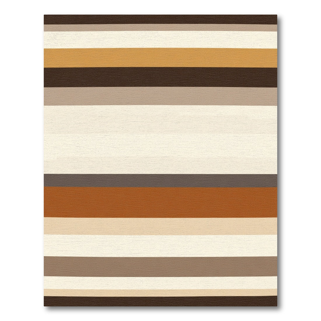 Earthy Toned Horizontal Striped Rug