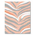 Coral Gray Abstract Animal Stripes Rug