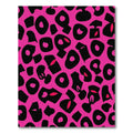 Hot Pink Black Spots Animal Print Rug