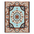 Vintage Earthy Tone Sun Medallion Rug