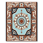 Vintage Earthy Tone Sun Medallion Rug