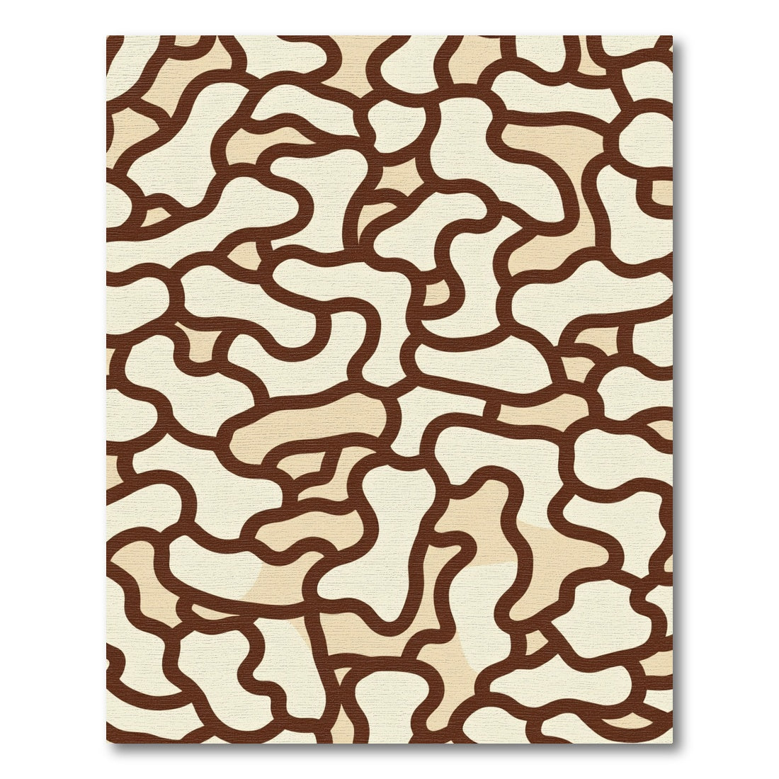 Earthy Camouflage Organic Flow Rug