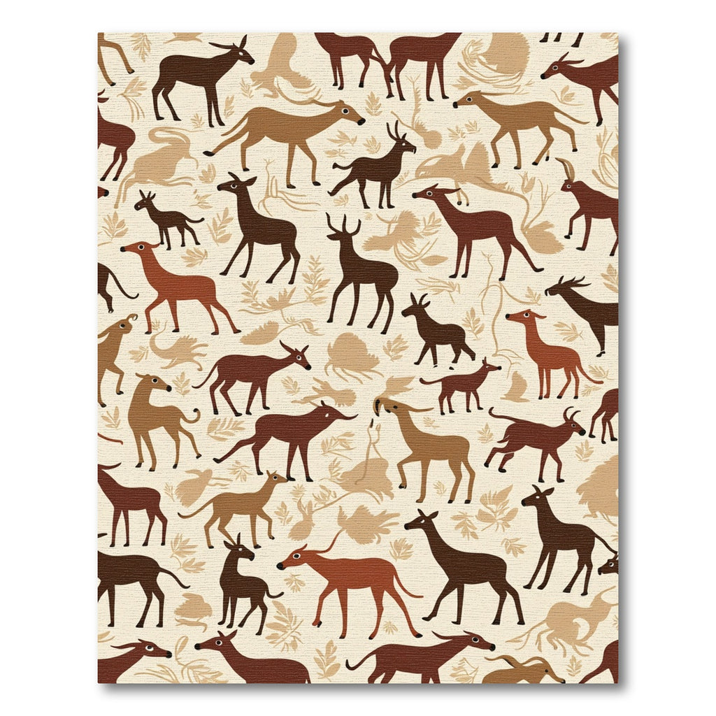 Earthy Woodland Deer Ensemble Rug