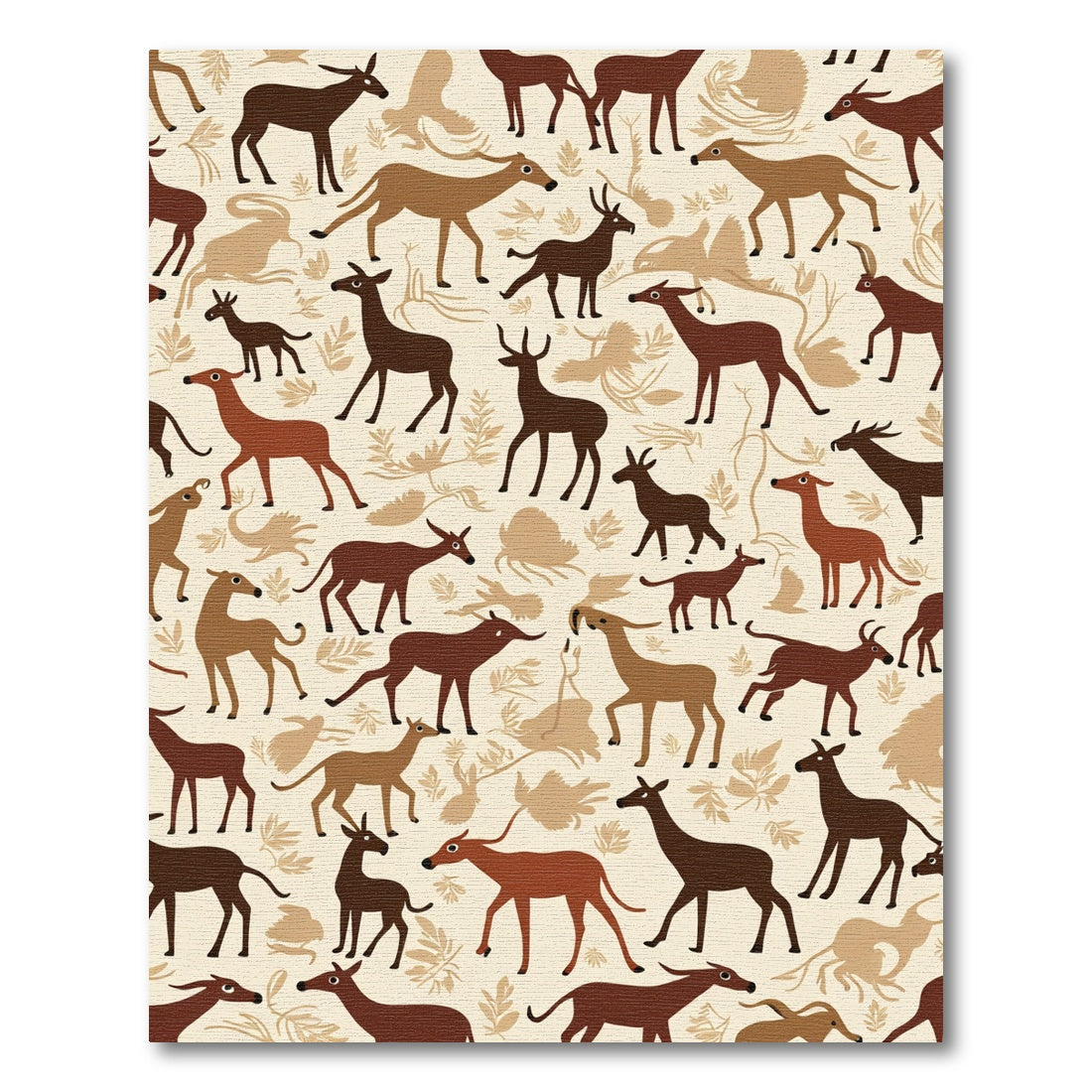 Earthy Woodland Deer Ensemble Rug