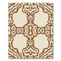 Classic Cream Brown Arabesque Rug