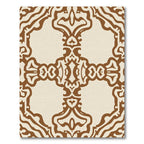 Classic Cream Brown Arabesque Rug