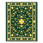 Emerald Green Floral Palace Rug