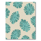 Teal Floral Bloom Repeating Art Rug