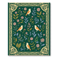 Vintage Amber Bird Floral Garden Rug