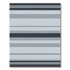 Cool Gray Horizontal Line Blanket Rug