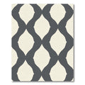 Ivory Charcoal Interlocking Ogee Rug