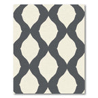 Ivory Charcoal Interlocking Ogee Rug