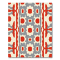 Bold Red Geometric Abstract Medallion Rug